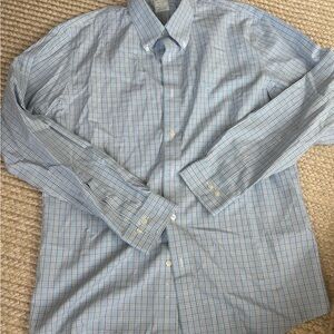 Brooks Brothers Blue Plaid Dress Shirt